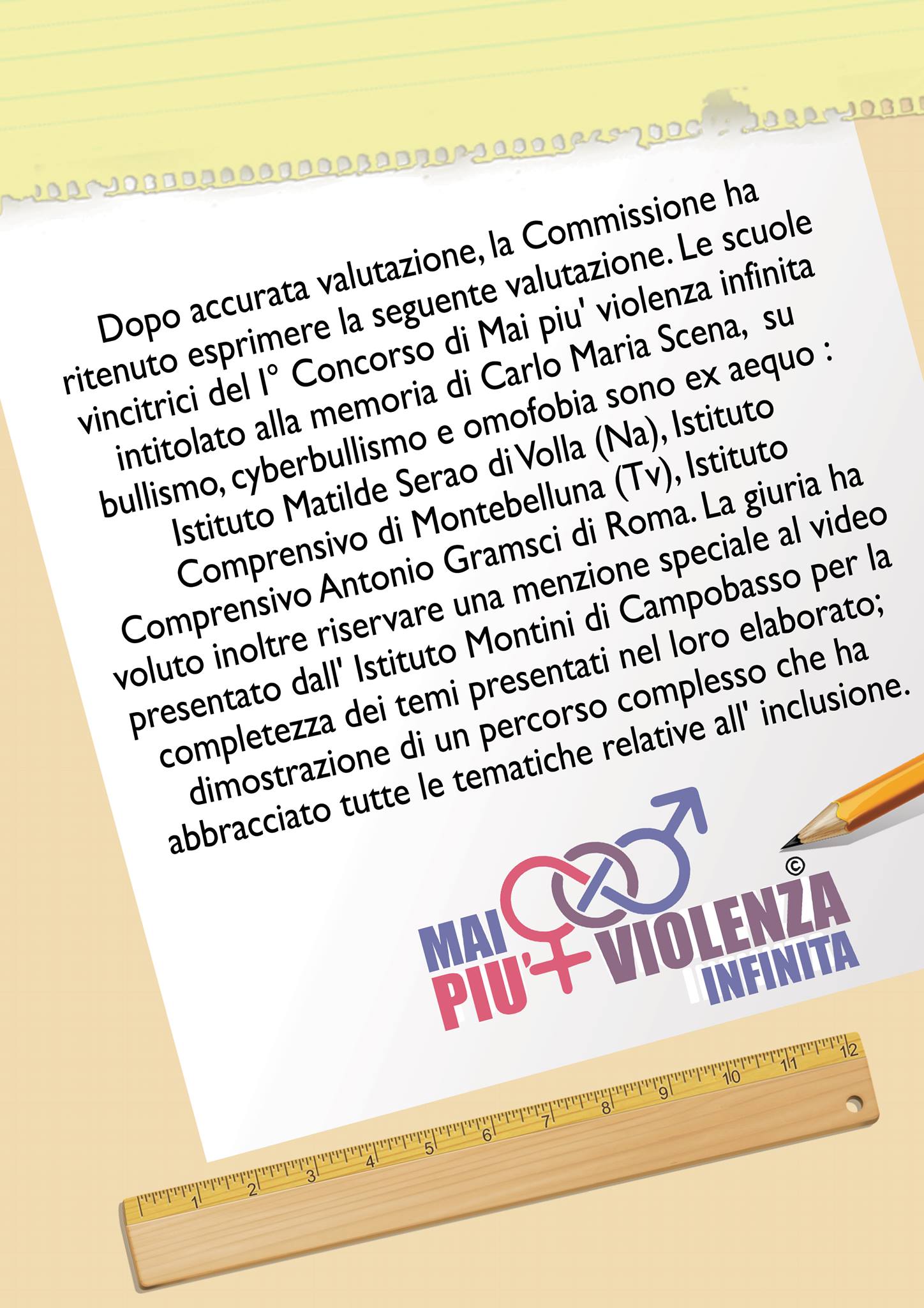 I Concorso sul bullismo 2016
